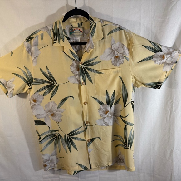 Vintage Paradise Found Hawaiian Aloha Shirt Mens Medium Rayon Honolulu Hawaii - Picture 1 of 7
